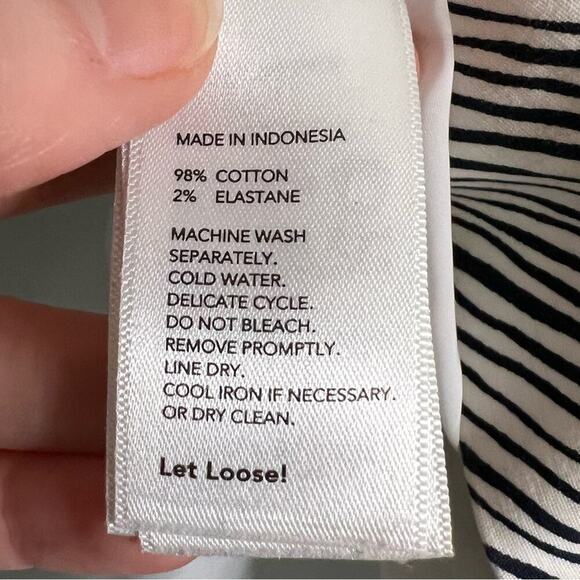 Kate Spade White Navy Pattern Sleeveless Cape-ish Back  Dress - Picture 4 of 5